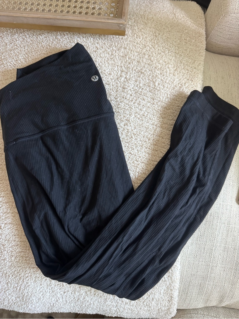 Lululemon Black Ribbed Align Leggings